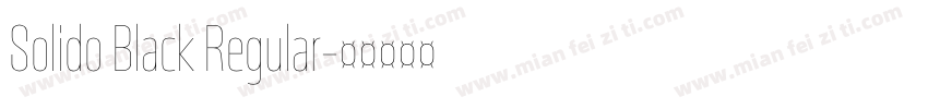 Solido Black Regular字体转换